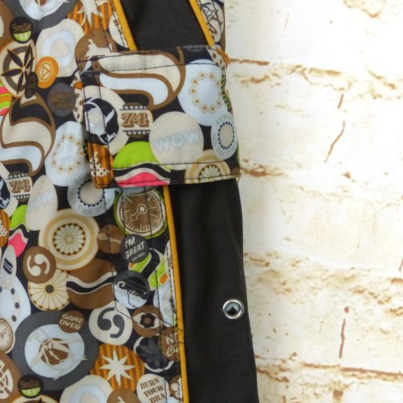 Penguin Munsingwear Swim Board Shorts Mens 30 Retro Slogans Button Pins Print - Picture 14 of 16